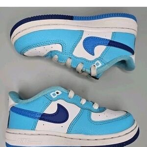 Nike Force 1 LV8 2 Split Light Photo Blue DX2165-100 size 8C Kids Sneakers